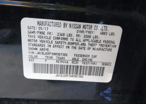 2017 Infiniti Qx50 from USA, damaged, VIN JN1BJ0RP3HM387382